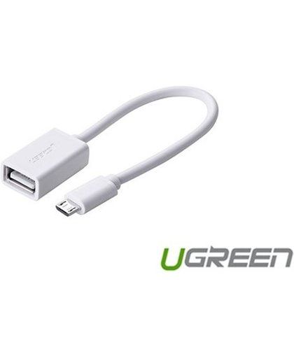 Micro USB 2.0 OTG functie kabel - 12cm - Wit