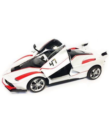 RC AUTO - Race Car - sportwagen 42.5cm | Deuren open en dicht functie -Z-CAR wit