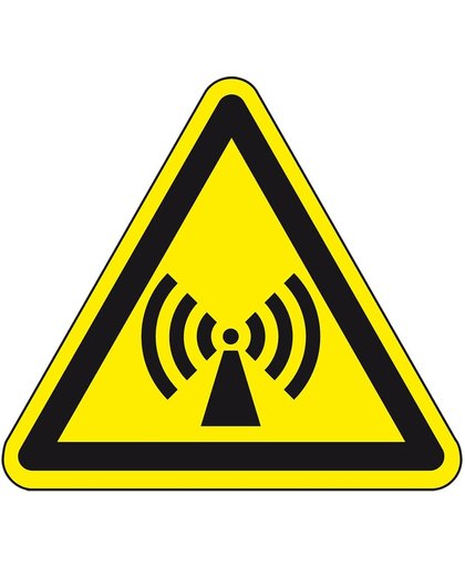Waarschuwingssticker 'Waarschuwing voor niet-ioniserende straling', ISO 7010, SL 50 mm (10/vel)