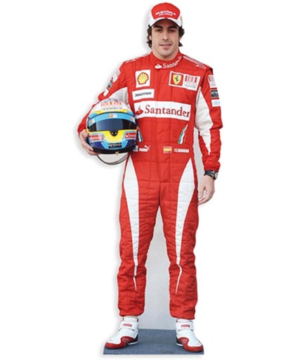 Groot decoratie bord Fernando Alonso 168 cm