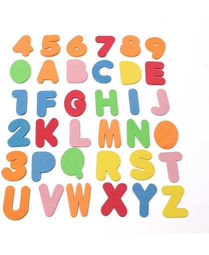 36 stuks alfanummerieke letters en cijfers voor in bad – bad speelgoed – bad speeltjes – speelgoed bad – douche speelgoed – spelend leren