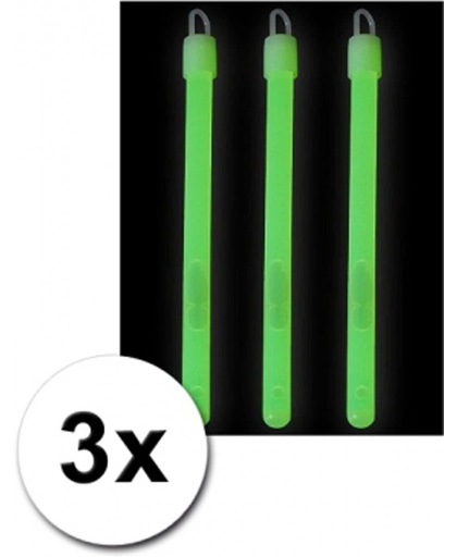 3 neon glow sticks breaklights groen