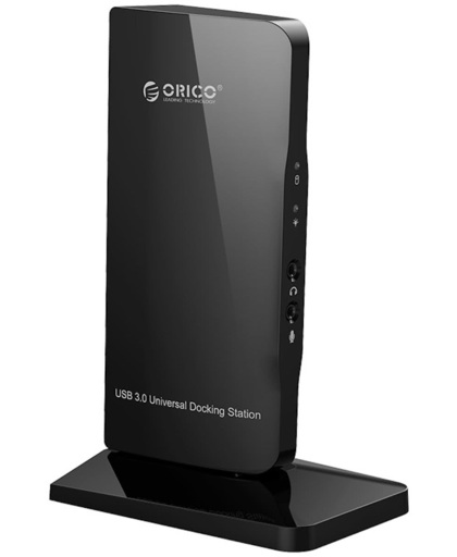 Orico - Universeel USB 3.0 Docking station met HDMI, DVI en Gigabit Ethernet - Desktop bureau docking station inclusief stroom adapter zwart