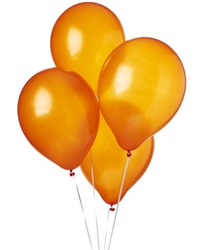 Metallic Ballonnen Oranje (10st)