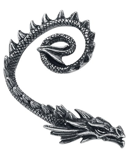 Alchemy Gothic Ostrogoth Dragon Oorsteker, per stuk zilverkleurig