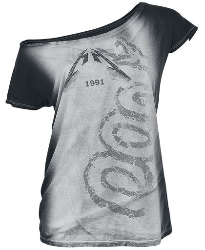 Metallica Black Album Girls shirt grijs-wit