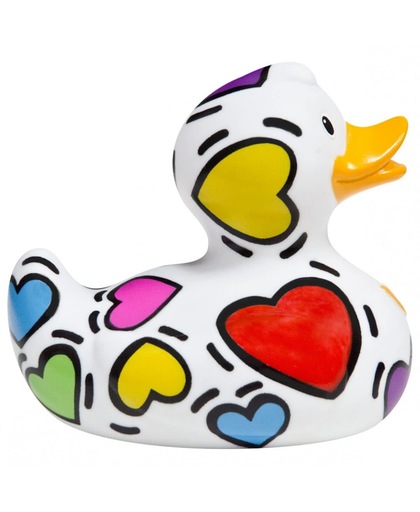 Luxury MINI POP HEART DUCK van Bud Duck: Mooiste Design badeend ter Wereld