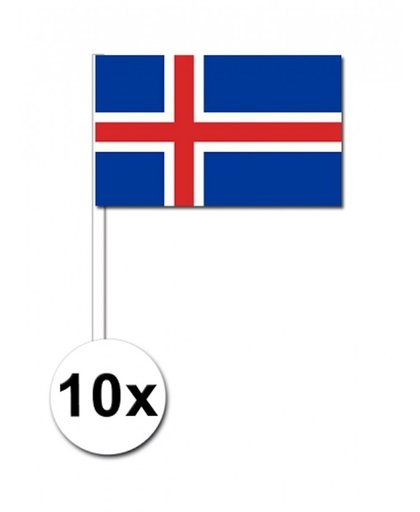 10 IJsland zwaaivlaggetjes