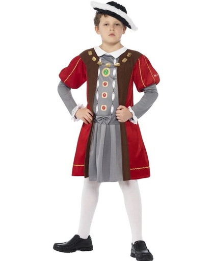 Geschiedenis Henry VIII kostuum voor jongens 130-143 (7-9 jaar)