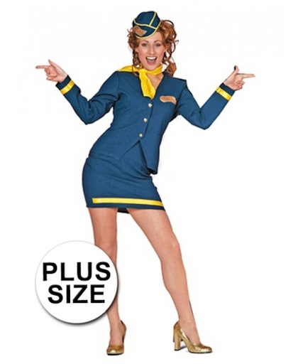 Grote maten stewardess kostuum 46 (3xl)