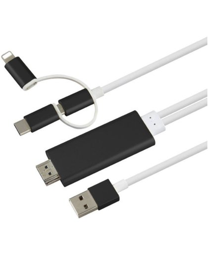 HDMI kabel - adapter - USB - netflix kijken - zwart - DisQounts