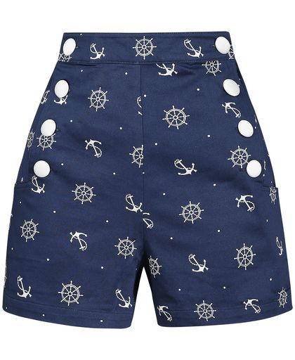 Voodoo Vixen Tina Nautical Shorts Girls broek (kort) navy