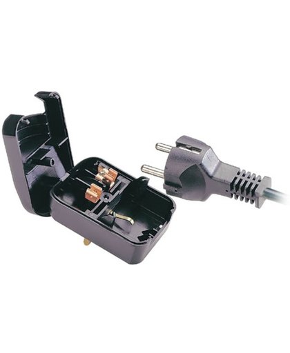 Lindy Earthed Plug Converter CEE7 (XVII) UK 3p Zwart kabeladapter/verloopstukje