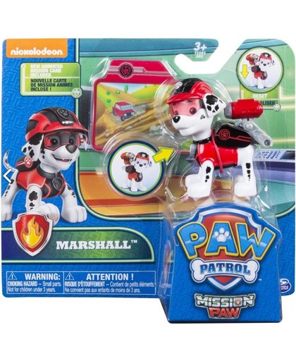 Paw Patrol  Pup Pack - Marshall Mission Paw action figuur 6 cm