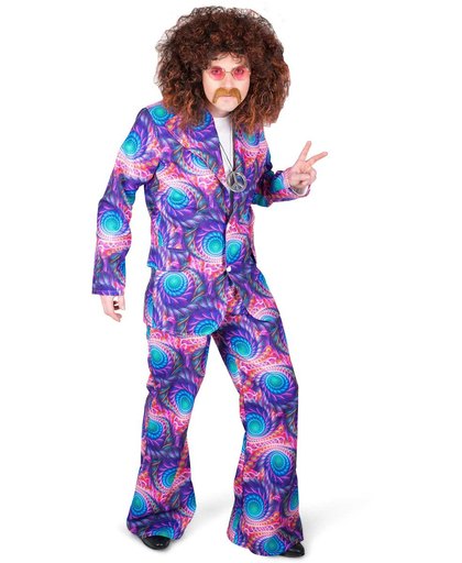 Psychedelisch hippie kostuum voor mannen - Verkleedkleding - Maat XL