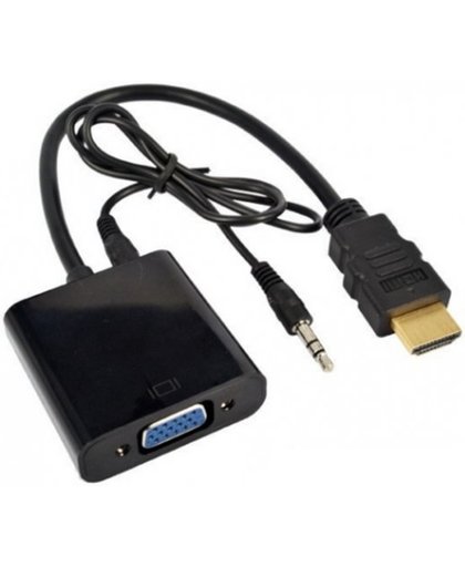 HDMI naar VGA Goud vergulde connectoren / Male naar Female 1080p FULL HDTV HDMI voor PC, Laptop, Notebook