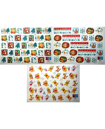 3x Grote 3D Knipvellen - 50x70cm - Winnie the Pooh - Om mooie kaarten of andere creatieve objecten te maken