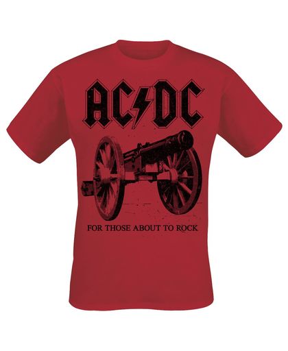 AC/DC Rock Cannon T-shirt rood