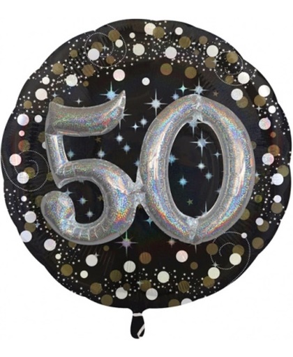 Multi Sparkling Birthday 50 ballon