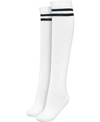 Urban Classics Ladies College Socks Sokken wit-zwart
