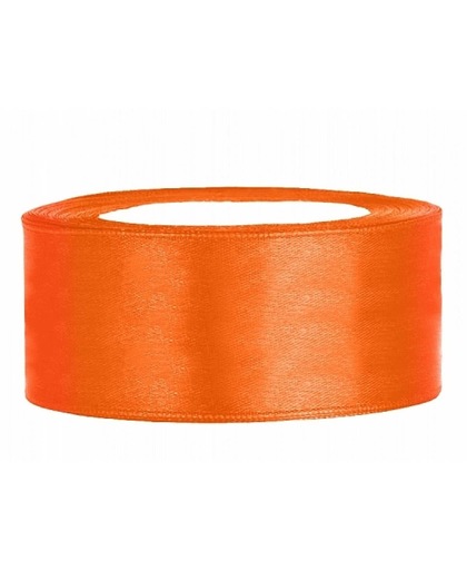 Oranje Satijn Lint 25mm