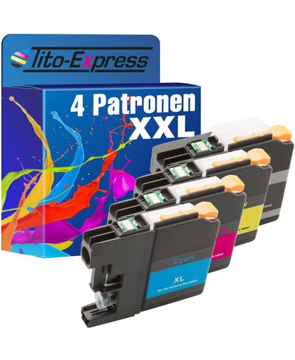 Tito-Express PlatinumSerie PlatinumSerie® 4 compatible Patronen XXL voor Brother LC223 LC225 LC227 Black Cyan Magenta Yellow DCP-J4120 DW MFC-J 4420 DW MFC-J4425 DW MFC-J4620 DW MFC-J4625 DW MFC-J5600 Series MFC-J5625 DW MFC-J5720 DW