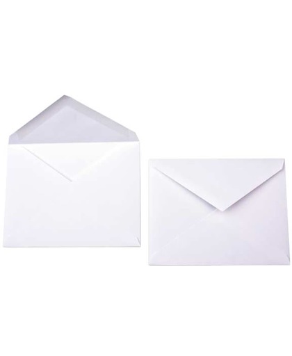 Premium Opaak Enveloppen, Wit 14.6x11.1cm (50 Stuks) [E120]