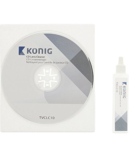 König TVCLC10 CD-Lensreiniger met 20 ml Reinigingsvloeistof