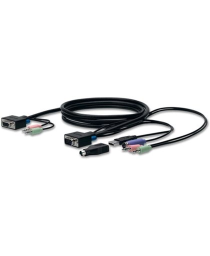 Belkin toetsenbord-video-muis (kvm) kabel SOHO KVM Replacement Cable Kit, VGA & PS/2, USB, 10 feet