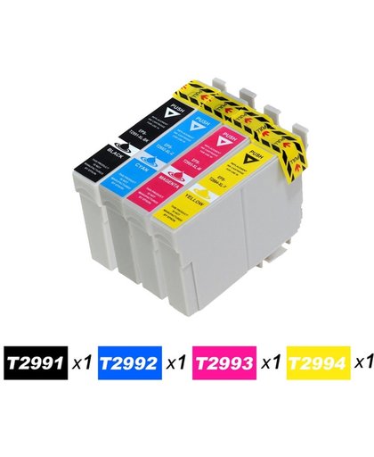 Compatible voor Epson T2991-T2994 29XL - Inktcartridge / Zwart / Cyaan / Magenta / Geel / Hoge Capaciteit / 4-Pack