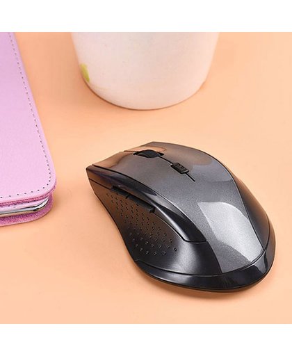 DVSE - Luxe Draadloze optische muis geschikt voor gaming. Fijn in de hand. Grijs
