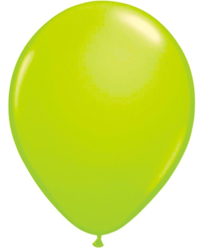 Neon groene latex ballon 25 cm 8 stuks