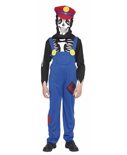 Halloween - Loodgieter halloween skelet kostuum voor kinderen 120-130 (7-9 jaar)