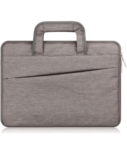 Shop4 - MacBook Retina 13 inch (2018) Sleeve met Handvaten - Business Donker Grijs