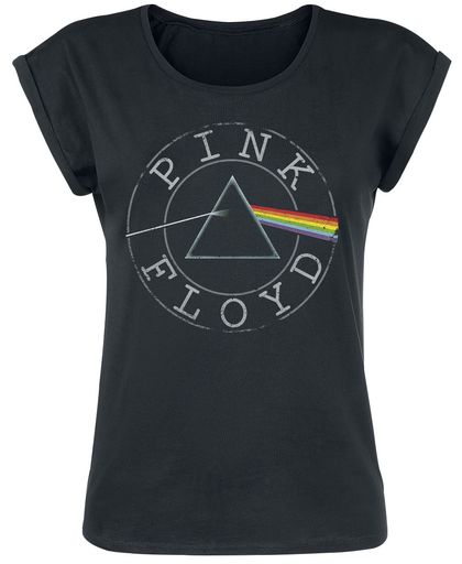 Pink Floyd Logo Circle Girls shirt zwart