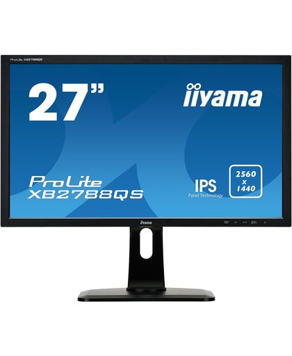 iiyama ProLite XB2788QS-B1 27" Wide Quad HD LED Mat Flat Zwart computer monitor LED display