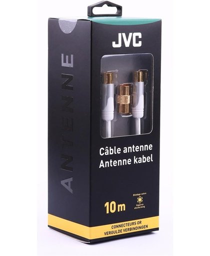JVC antennekabel COAXIAL CABLE WHITE MALE/MALE ADAPTOR FEMALE/FEMA