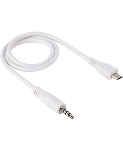 3.5mm Mannetje naar Micro USB mannetje Audio AUX kabel, Kabel lengte: ongeveer 50cm