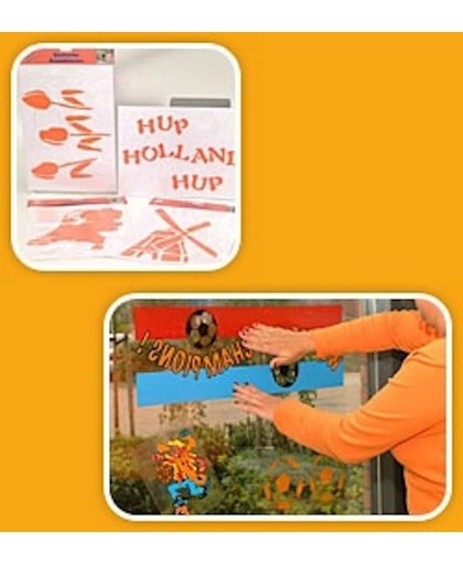 Oranje succes Holland statische raamklevers: tulp