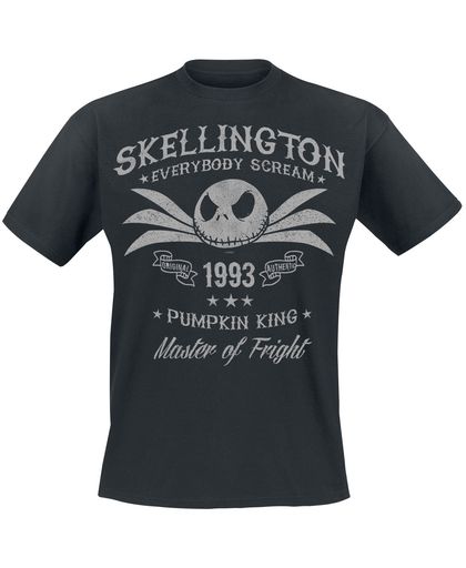 The Nightmare Before Christmas Jack Skellington T-shirt zwart