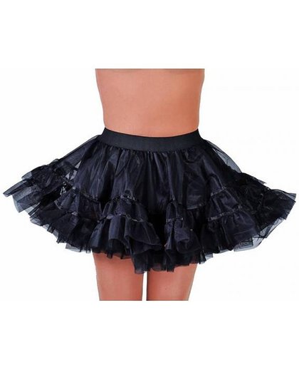 Luxe korte petticoat (40 cm) zwart - maat 44-48