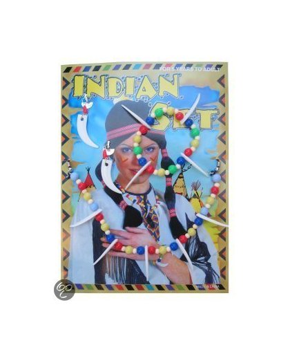 Indianenset oorringen, ketting en armband