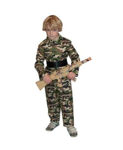 Kinder soldaat kostuum 3 delig in de maat 104