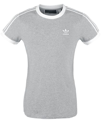 Adidas 3 Stripes T-Shirt Girls shirt lichtgrijs-wit