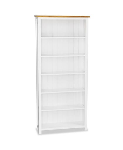 vidaXL 6-Tier Bookcase Solid Oak 80x30x180 cm