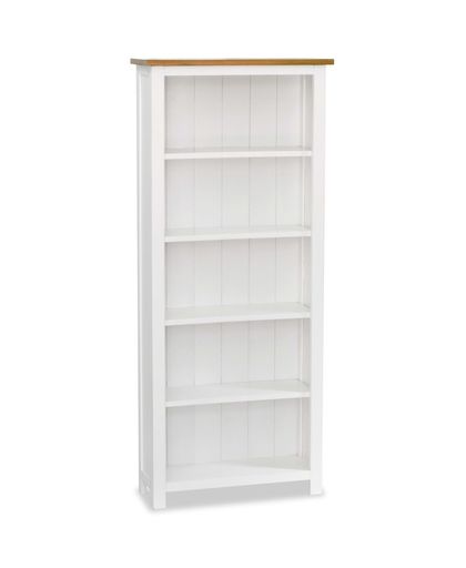 vidaXL 5-Tier Bookcase Solid Oak 60x22.5x140 cm