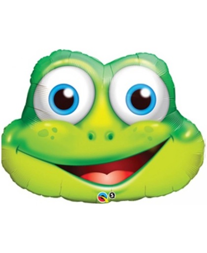 Frog Folie ballon 81cm retail, verpakking Qualatex