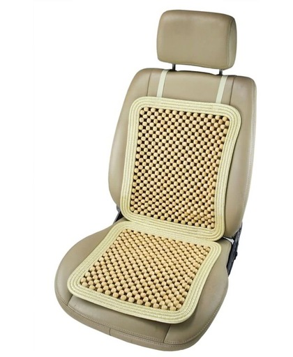 OBBOmed - Autostoelzitting - met hoogwaardige houten kogels - voor betere bloedcirculatie - SW 7340