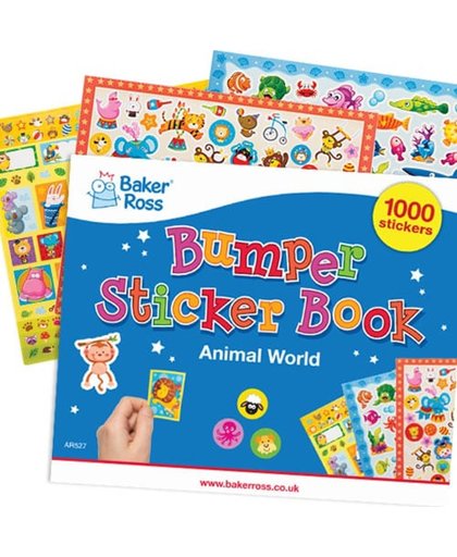 Boekjes boordevol stickers met als thema de dierenwereld voor knutsel- en kunstprojecten voor kinderen (1000 stuks per verpakking)