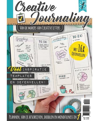 Creative Journaling Tijdschrift + A5 Bullet Journal +  1 BuJo RVS Stencil
